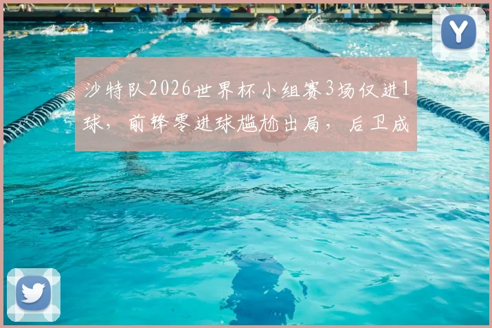 沙特队2026世界杯小组赛3场仅进1球,前锋零进球尴尬出局,后卫成唯一功臣